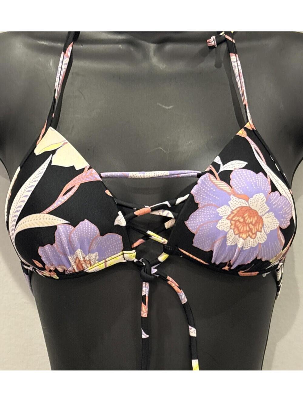 Hula honey bikini top xs multicolor nwt macys bundle